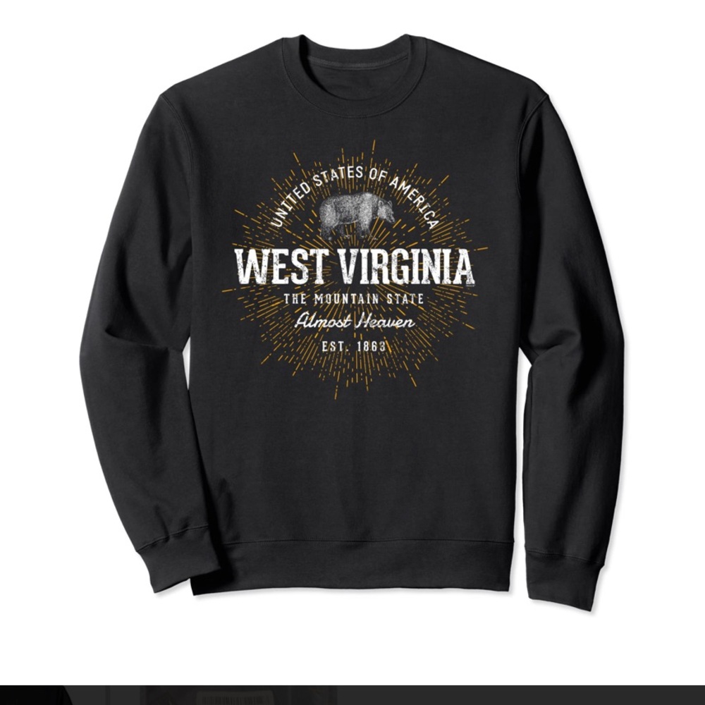 🛍️ Vintage West Virginia Retro Sweatshirt - "The Mountain State" 🛍️